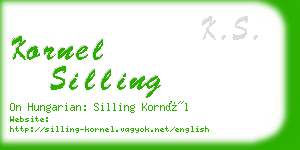 kornel silling business card
